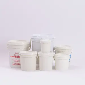 थोक oz लीटर गैलन स्पष्ट सफेद दौर प्लास्टिक बाल्टी टब कंटेनर ढक्कन के साथ संभालती खाद्य ग्रेड 250g