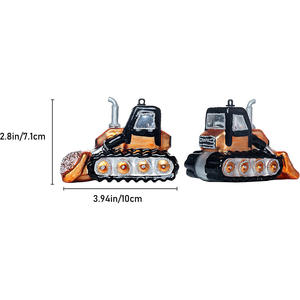 Décorations de Noël faites à la main pour pelles Bulldozers Arbres de Noël en verre pour fêtes Accessoires de fête personnalisés - Product Image 4