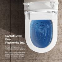 WC monobloc en céramique moderne pour hôtel, réservoir encastré, siphon S, sans électricité, chasse d'eau à double action, bidet intégré au sol