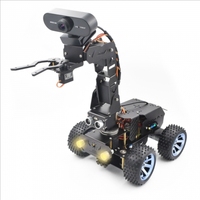 Kit de Robótica Adeept PiCar Pro V2 (Raspberry Pi No Incluido), Coche Inteligente con Brazo Robótico de 4 Grados de Libertad, Cámara HD 1080P para Pi 5/4/3, OpenCV OLED