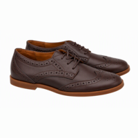 Chaussure en cuir à bout aile de cygne, Chaussure de ville formelle, Chaussure de bureau personnalisée, Chaussure plate brogue Oxford pour femme, Chaussure en cuir pour homme, Chaussure Shabbos pour garçon d'école