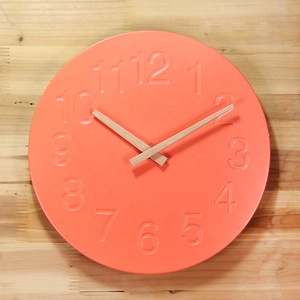 Nuovo Disegno Fatto A Mano Rotonda Arancione <span class=keywords><strong>orologio</strong></span> Da Parete In Ceramica Per La Casa Che Vivono Decorazione Della Stanza - Product Image 2