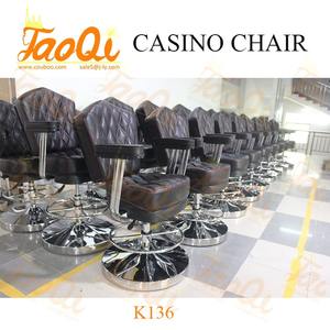 K136 chaise de jeu de <span class=keywords><strong>casino</strong></span>, tabouret de bar à fente, siège de poker pivotant, chaise de bar en cuir PU, <span class=keywords><strong>nouvelle</strong></span> collection - Product Image 3