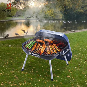 Barbecue au charbon de bois pliable Hongyi pour l'extérieur, mini barbecue portable pour la maison et le camping BQR04B - Product Image 1