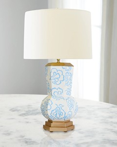 Lámpara de Mesa de Cerámica con Diseño Floral Pintado a Mano, Lámpara de Noche para Habitaciones de Hotel, Lámpara Decorativa para Sala de Estar, Sofá o Gabinete - Product Image 1