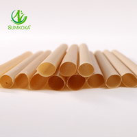 Pailles jetables en canne à sucre SUMKOKA biodégradables 8/6/12*200mm, écologiques et compostables en bagasse de canne à sucre
