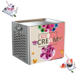 Rouleau Plateau À Crème Glacée Yaourt Frit Machine À <span class=keywords><strong>Glace</strong></span> Remuer Yaourt Machine Frit <span class=keywords><strong>Mini</strong></span> Maison Machine À Crème Glacée Instantanée - Product Image 2