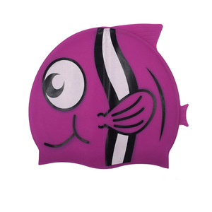 Bonnet de bain en silicone pour enfants, motif poisson de dessin animé, avec protection des oreilles - Product Image 4