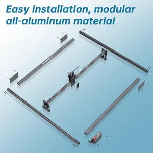 Kit de Extensión de Eje X Y <span class=keywords><strong>Atomstack</strong></span> E85 con Módulo Láser M100 de 20 W, Máquina de Grabado Láser, Grabador CNC de Bricolaje de 850*800 mm - Product Image 2