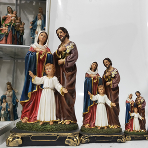 Recuerdo Religioso, Sagrada Familia, Serie Jesús María, Estatua Religiosa Católica Clásica de la Familia, Decoración Artesanal de Resina - Product Image 6