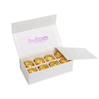 Boîte en papier avec inserts personnalisés pour dates Boîtes vides en chocolat Couleur blanche haut de gamme de luxe en stock prête à expédier
