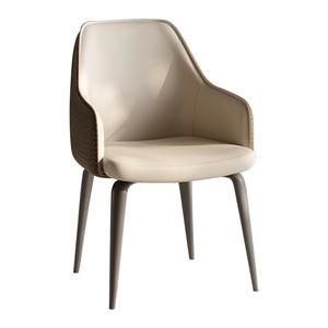 Chaise de salle à manger rembourrée moderne gris clair orange gris foncé JKS pour adultes, usage domestique, hôtelier et de restauration - Product Image 5