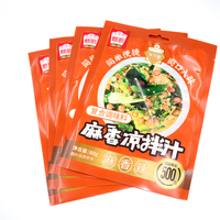 Sachets d'assaisonnement en plastique pour épices, emballage étanche pour condiments, qualité alimentaire, pochette plate à trois soudures avec trou Euro