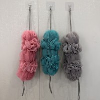 Fournitures de Bain Pe Mesh Pouf Beautiful Multi Colors Sponge Bath Puff