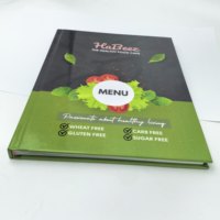 Buku Menu Makanan Barat Sampul Keras Kustom Cetak Warna Penuh Katalog Daftar Anggur Hotel Restoran