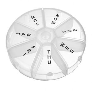 Organisateur de pilules hebdomadaire, boîte à médicaments 7 jours, étui de rappel quotidien, idéal pour les voyages, sans BPA, pour vitamines et suppléments d'huile de poisson - Product Image 1