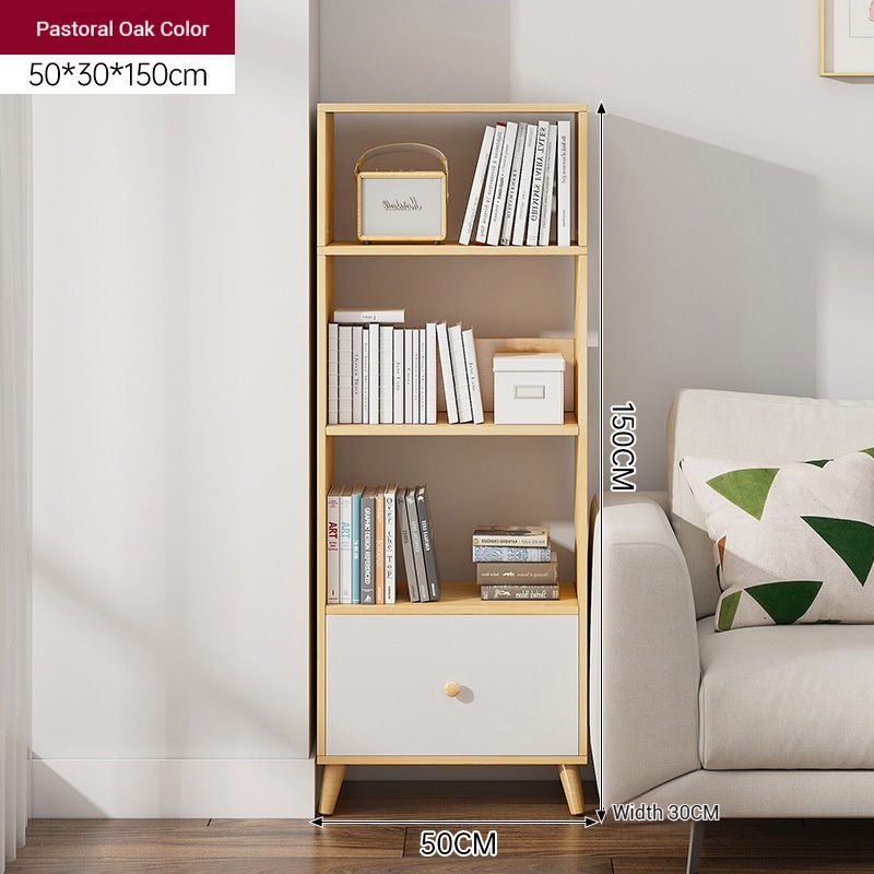 สีโอ๊คชนบท + สีขาวอบอุ่น50*30*150ซม