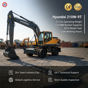 Hyundai Good Condition Wheel <b>Excavator</b> 210W-9T <b>Used</b> <b>Excavators</b> Wheel <b>Excavators</b> for Sale - Product Image 2