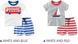 Printemps Automne Enfants Vêtements Ensemble Garçons Casual 100% Coton 2pcs Ensemble Tops + pantalon Enfants OEM Service Support Confortable Durable - Product Image 6