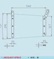 037 Accessoires audio professionnels 12 pouces PA Speaker Line Array Bracket Pièces de gréement en aluminium