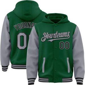 Sudadera con capucha personalizada para adultos, uniforme escolar, jersey de béisbol de poliéster tejido, personalizado con nombre y número - Product Image 1
