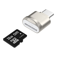 Lector de Tarjetas Portátil Mini, Adaptador OTG Micro Tipo C a SD TF de 5 Pines, Lector de Tarjetas USB 3.1 Tipo-C para Teléfono, Mac, Laptop, Smartphone