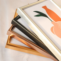Bingkai Poster A4 6 Inci dari Paduan Aluminium dengan Tampilan Horizontal dan Vertikal Desain Sederhana untuk Gantungan Dinding Dekorasi Rumah.