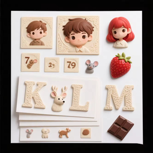 3D Gel Letters and 4D Relief Sculpture Digits Blank Number Plate - Product Image 4