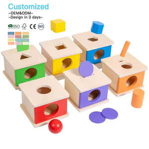 Jouet de tri et de reconnaissance des couleurs en bois inspiré de Montessori pour enfants, jeu de correspondance de formes géométriques, cognition, bois naturel - Product Image 2