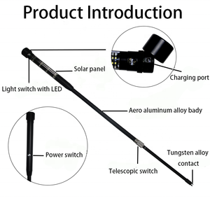 Bastón de senderismo telescópico ajustable multifuncional, bastones de Trekking plegables de aleación de aluminio <span class=keywords><strong>para</strong></span> autodefensa - Product Image 6