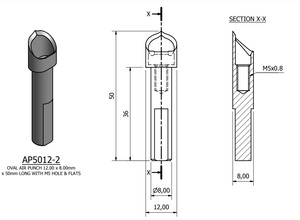 Punzones de aire ovalados industriales, máquina de envasado de alimentos, cuchillos de hoja perforadora, reglas de corte para máquina de termoformado - Product Image 6