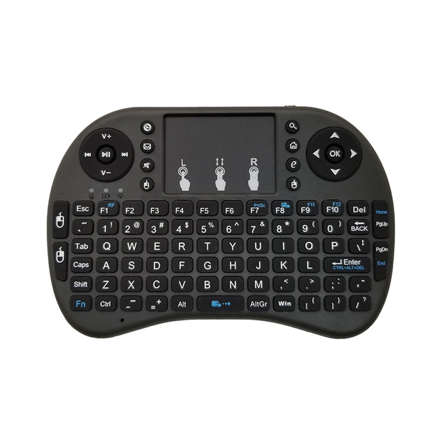 Wholesale Mini Keyboard 2.4G Wireless I8 Backlit 7-RGB Light air Mouse for Android Tv Box Mini PC Set Top Box