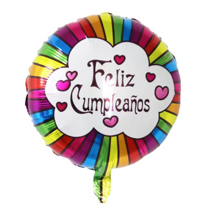 Ballons en aluminium en forme d'étoile ronde de <span class=keywords><strong>18</strong></span> pouces « Joyeux Anniversaire » <span class=keywords><strong>espagnol</strong></span>, vente en gros Nicro Factory, fournitures de fête pour décorations de fond - Product Image 4