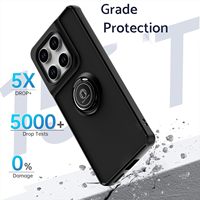 Matte Skin Feeling Thin Kickstand Back Covers pour Motorola G56 G86 Edge 60 50 Fusion Pro Classic Ring Mobile Phone Cases