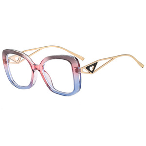 Lunettes <span class=keywords><strong>de</strong></span> <span class=keywords><strong>lecture</strong></span> <span class=keywords><strong>de</strong></span> luxe 2026 pour <span class=keywords><strong>femme</strong></span>, monture carrée, branches triangulaires en forme <span class=keywords><strong>de</strong></span> cœur, verres anti-lumière bleue transparents pour ordinateur - Product Image 5