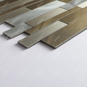 Bán Buôn Bếp Backsplash Tường Ngón Tay Nhôm Nhựa Composite Pvc Vinyl Tự Dính Peel Và Stick Mosaic Gạch Nâu - Product Image 4