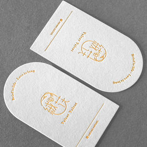 من المصنع مباشرة طباعة حروف مخصصة للأعمال مع رقائق ذهبية ومواد من الورق المقوى للزيارة والبطاقات - Product Image 3