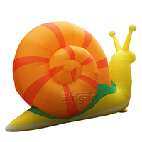 Décoration extérieure de jardin, grande décoration d'escargot gonflable éclairée par LED pour fête, intérieur, extérieur, décor de pelouse