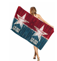 Serviette de plage promotionnelle personnalisée de haute qualité avec l'inscription « 250e anniversaire 1776-2026 », en tissu confortable pour les vacances d'été