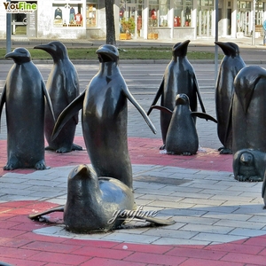 Антарктический птичий зоопарк экспонаты статуя бронзовой скульптуры пингвина - Product Image 5