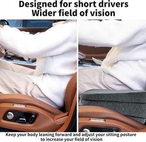 Cojines de Asiento de Coche para Adultos con Espuma Viscoelástica de 3 Alturas, Asiento Elevador de Coche Ajustable para Aliviar el Dolor Lumbar - Product Image 4