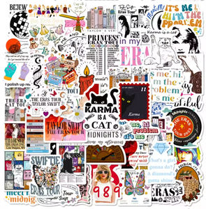 50- POP <span class=keywords><strong>Taylor</strong></span> Red Song Letters Stickers Cross-border Singer Door Stickers Etiqueta adhesiva Etiqueta personalizada Etiqueta <span class=keywords><strong>de</strong></span> dibujos animados - Product Image 2