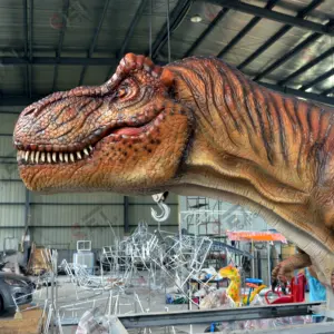 Hoge Kwaliteit Animatronic Realistische Levensgrote 3d Dinosaurus Hoofd Wanddecoratie