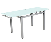 Table en verre pliable avec cadre métallique, extension sur le dessus pour meubles de salle à manger, bon marché