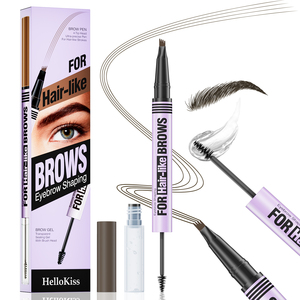 Crayon à sourcils double tête <span class=keywords><strong>3D</strong></span> à 4 griffes longue durée, gel à base d'eau, eye-<span class=keywords><strong>liner</strong></span> pour sourcils, tube laser, améliorant les sourcils liquides minéraux - Product Image 2