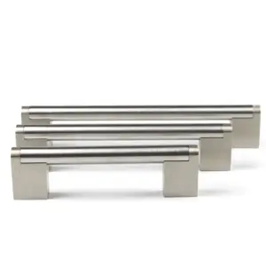 Puxador de barra transversal redonda de aço inoxidável personalizado para maçaneta de porta de armários de móveis, para cozinha, banheiro e quarto