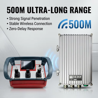 Controlador Inalámbrico por Radio Automático para Grúa Industrial de Servicio Pesado con Sistema de 3 Palancas de Doble Coordenada, Impermeable IP65, Alcance de 500m