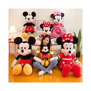 20-130Cm Mickey Mouse Knuffels Kawaii Anime Mickey Minnie Gevulde Pluche Modellen Decoratie Poppen Voor Kinderen Verjaardagscadeau