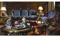 Baroque luxe royal salon design en bois doré table basse