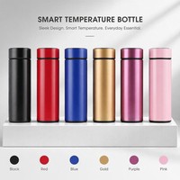 Affichage tactile créatif de la température en acier inoxydable Nouveau design Tasse de bureau sous vide à logo personnalisé à piles